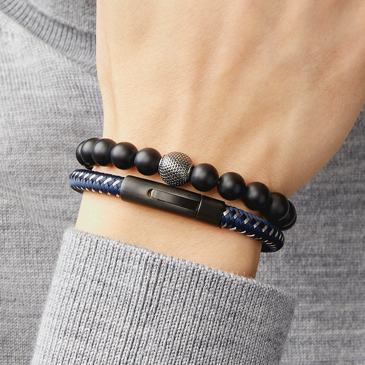 Thompson Steel Fusion Bracelet in Blue