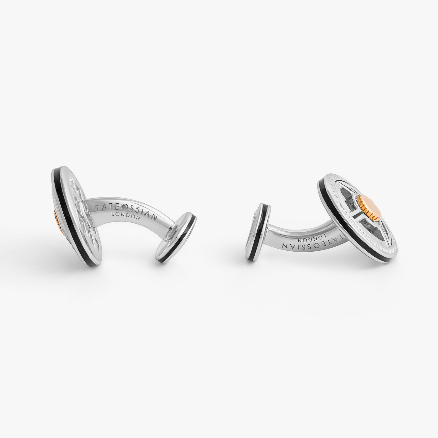 Precious UFO Sterling Silver Cufflinks in White MOP