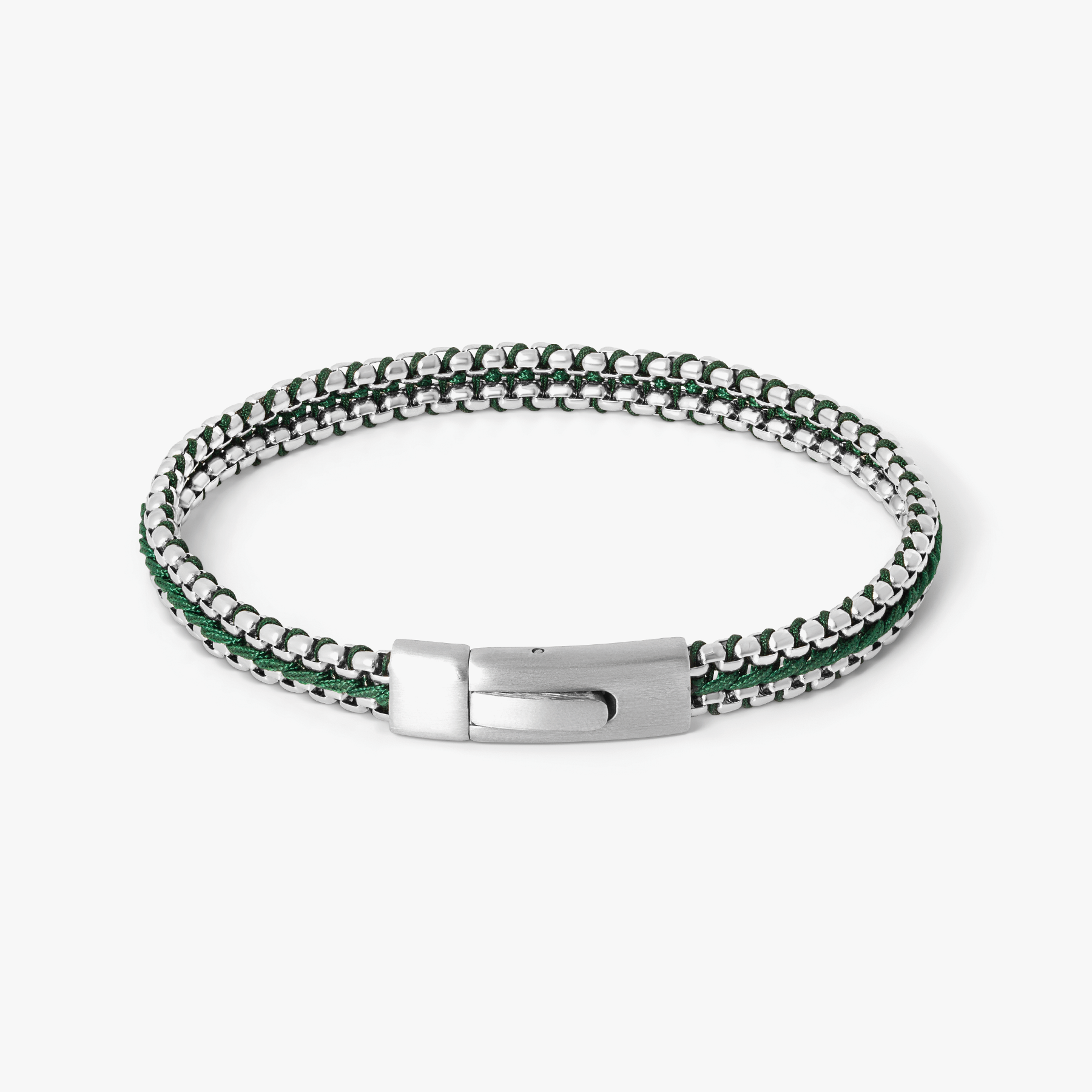 Tris Button Bracelet In Green – Tateossian