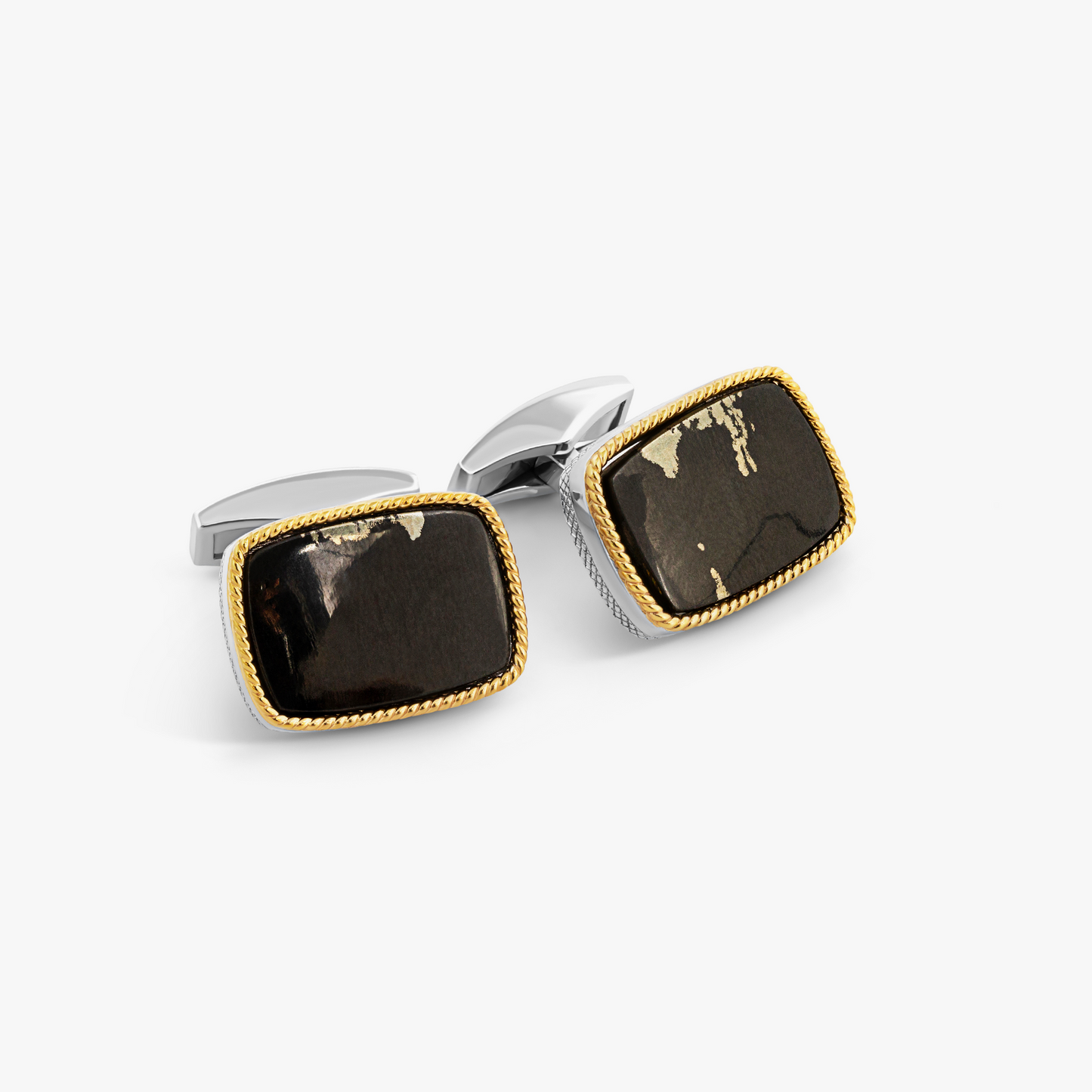 Apache Gold Cufflink in Sterling Silver with Yellow Gold (Limited Edition)