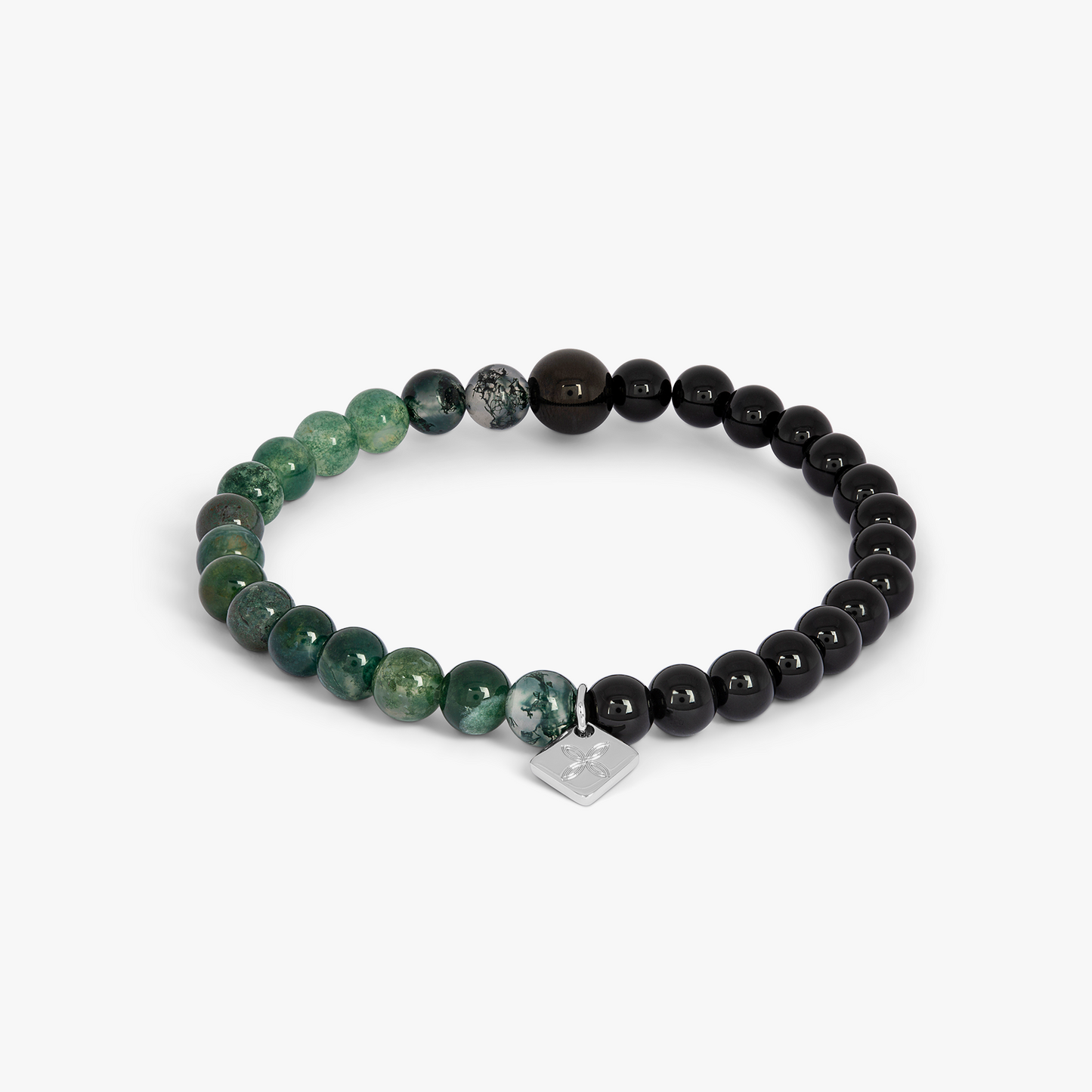 Thompson Alien Beaded Bracelet in Rhodium Plated