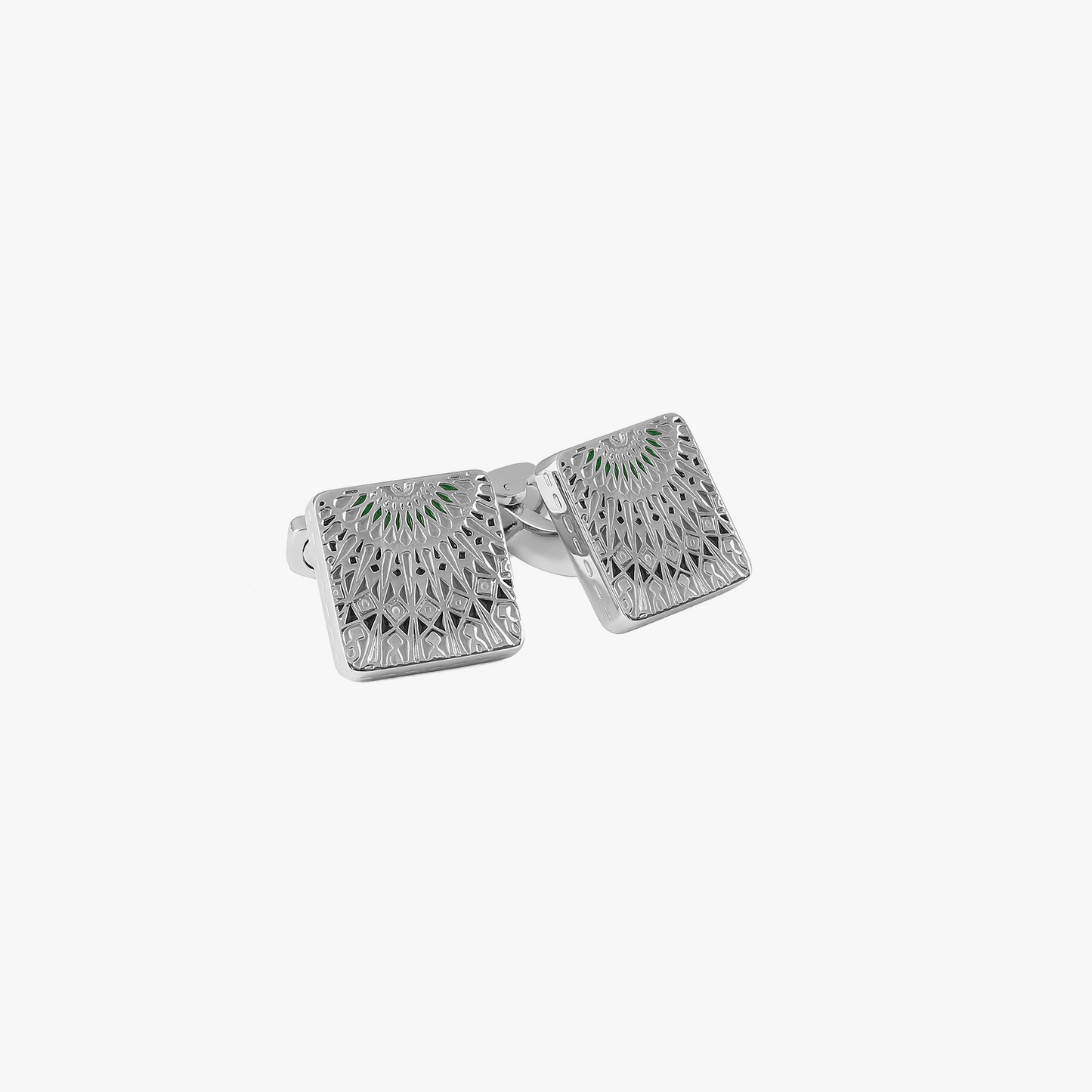 Thompson Geometric Tribal Cufflink in Grey