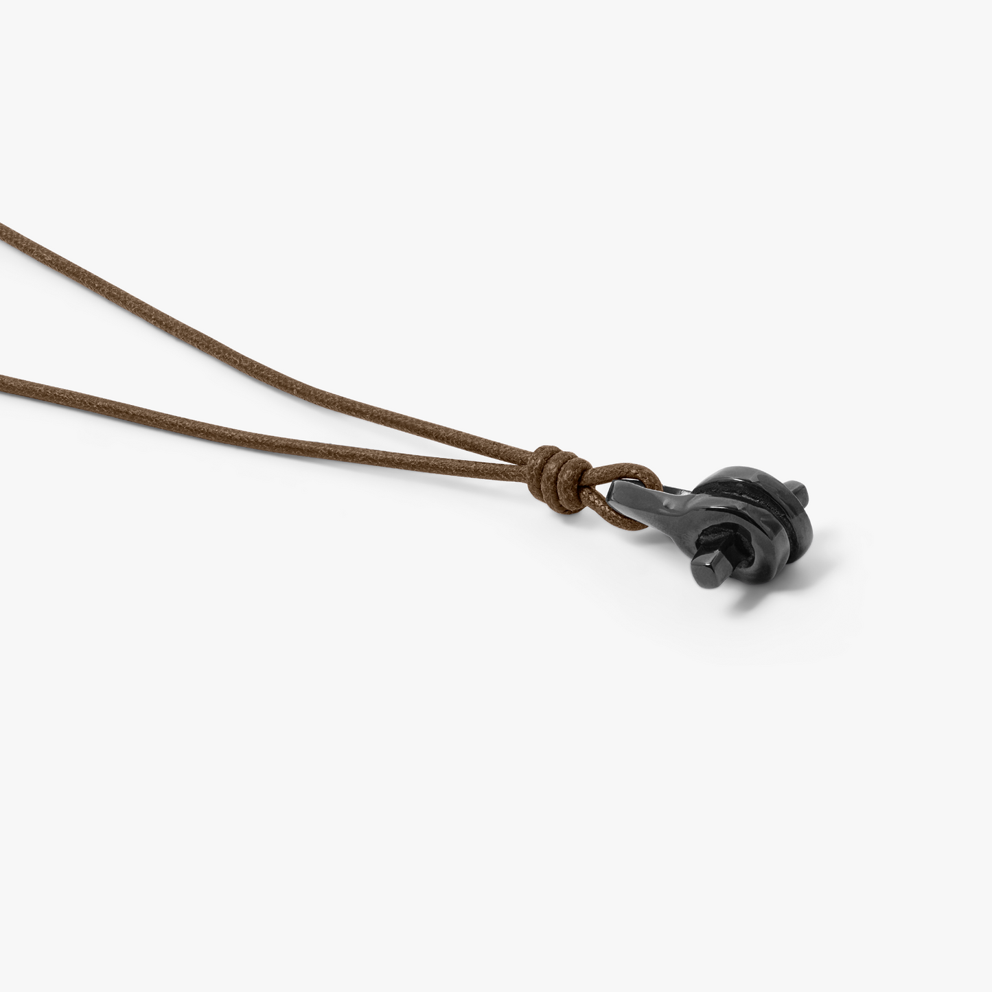 Thompson Twisted Knot Necklace in Brown