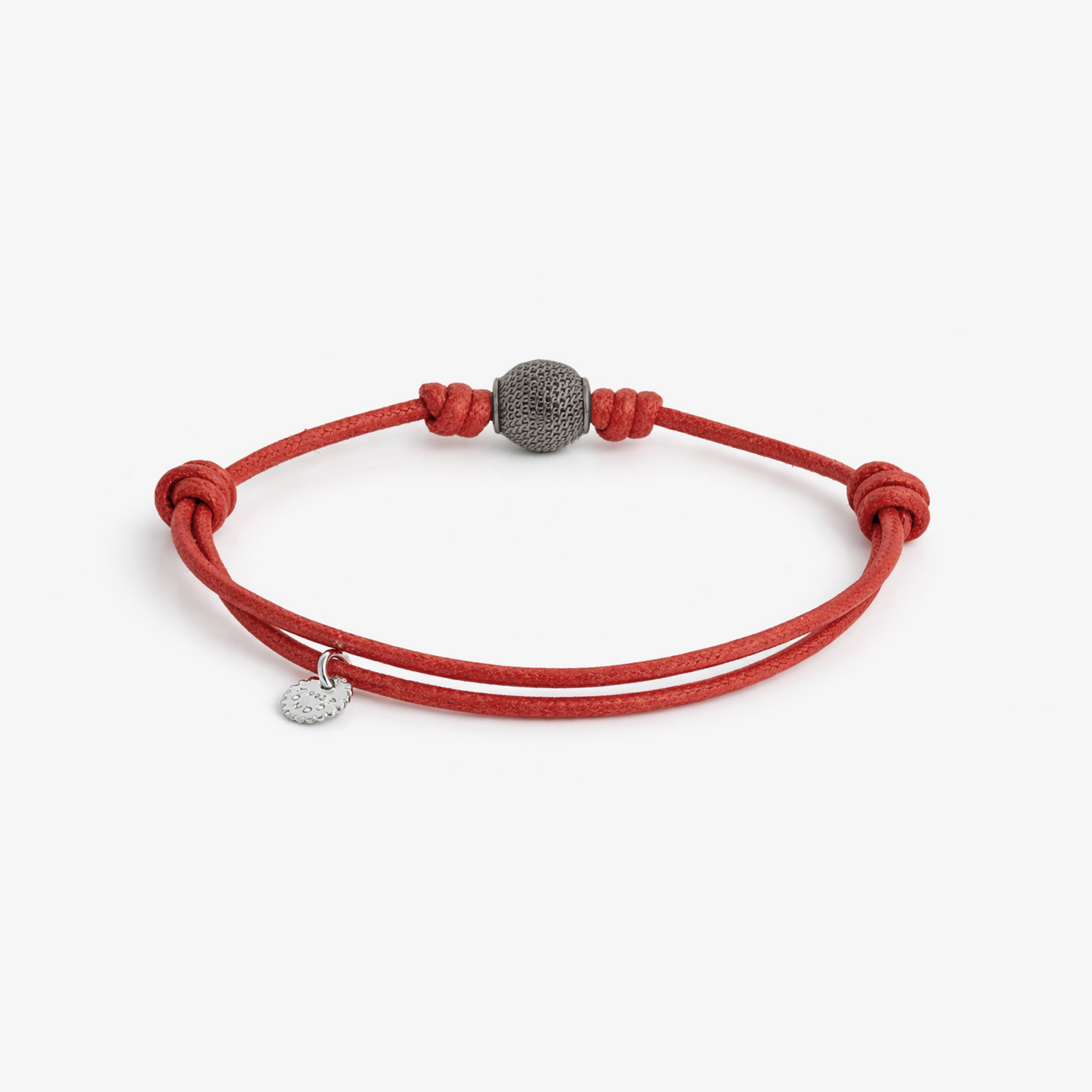 Valentine's Mesh Bead Cord Bracelet in Red