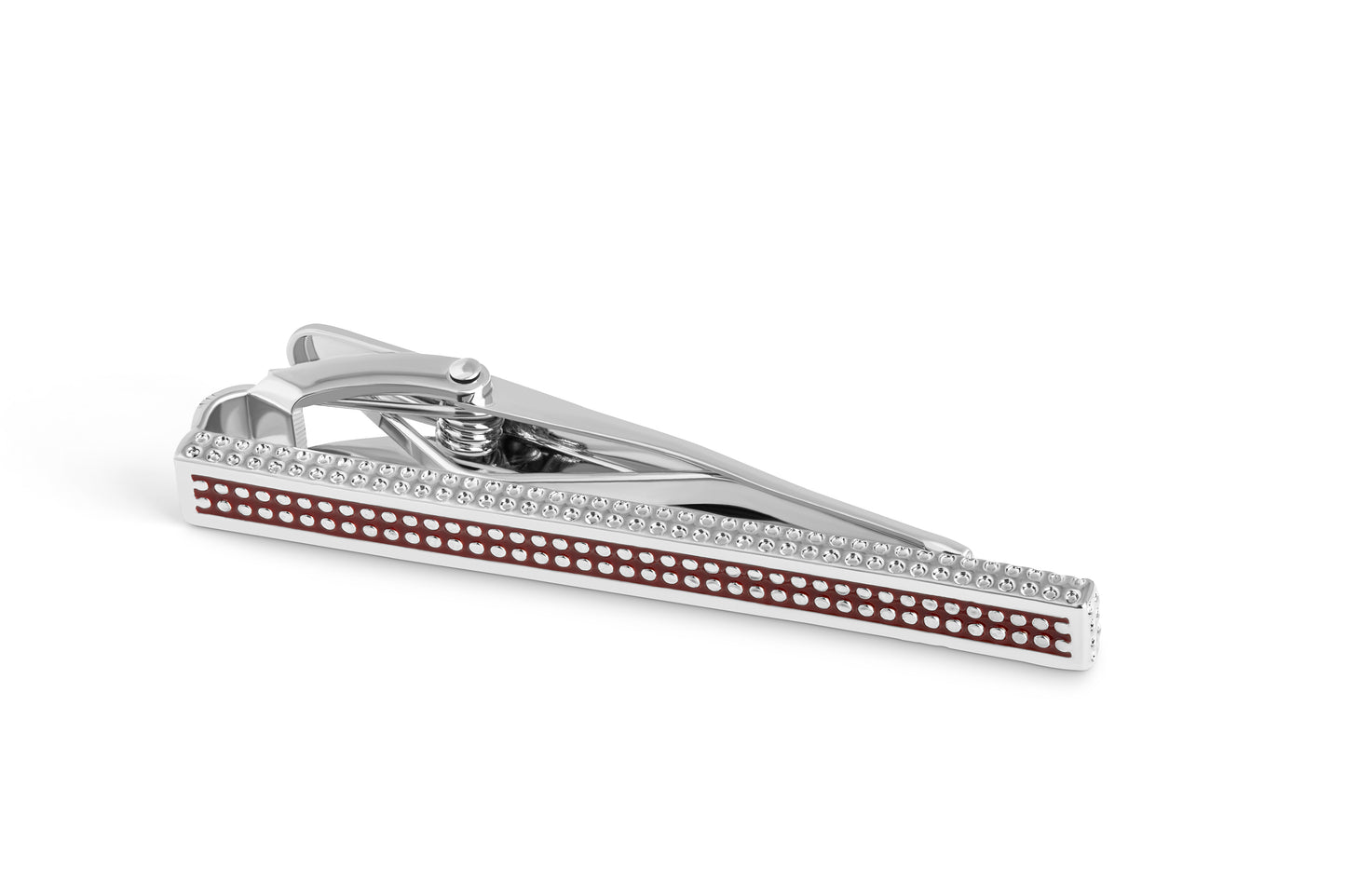Thompson Dot curve Tie clip in Red