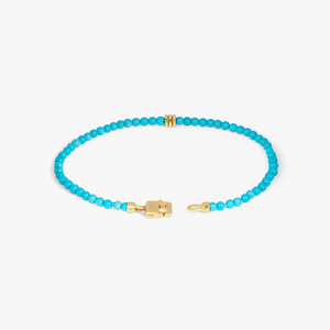 Precious Stone bracelet with turquoise in 18k gold (UK) 3