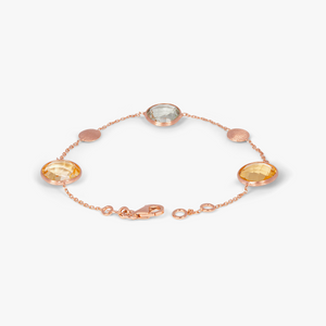 Kensington bracelet with citrine and prasiolite in 14k satin rose gold (UK) 3