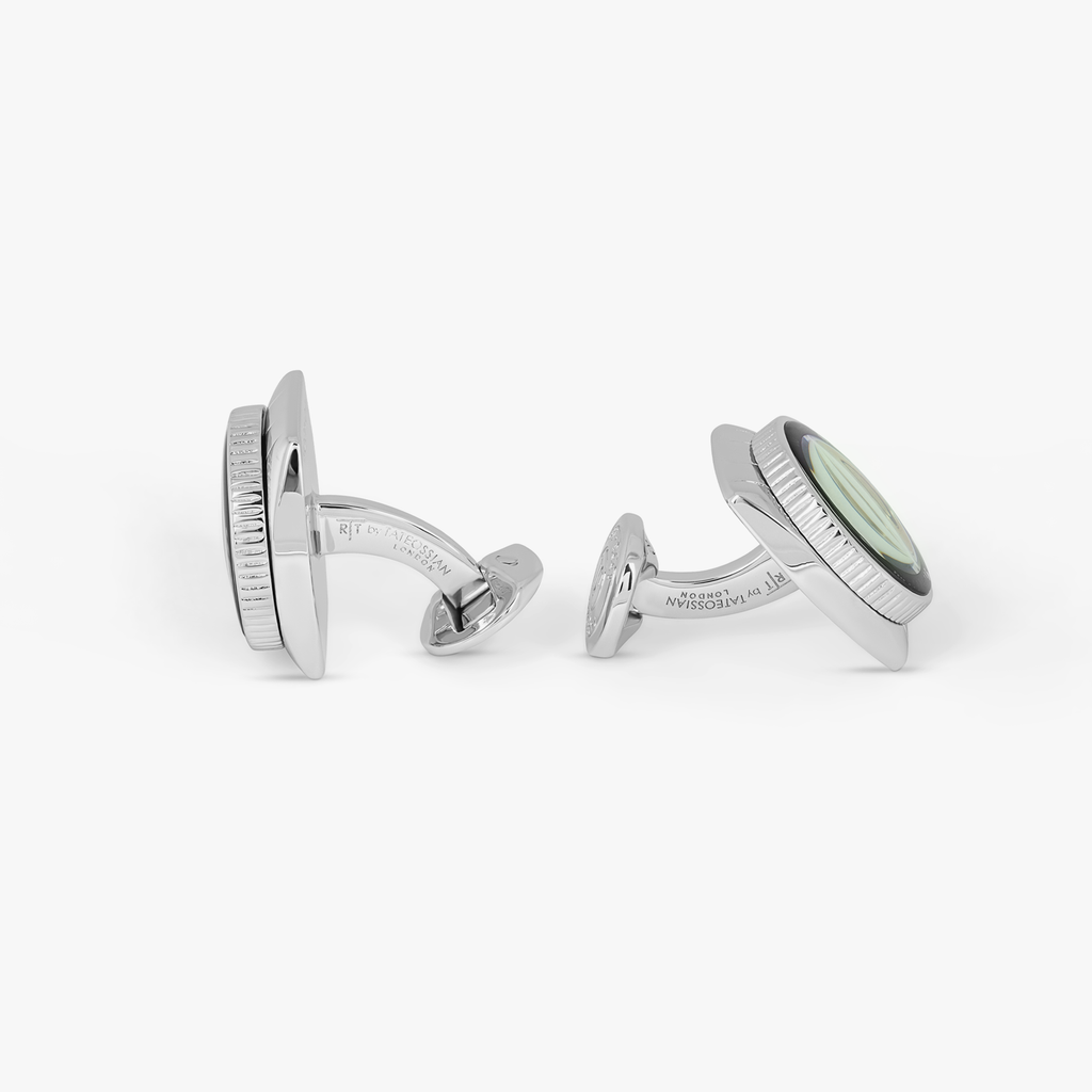 Rollo Picture Frame Cufflinks In Stainless Steel Tateossian