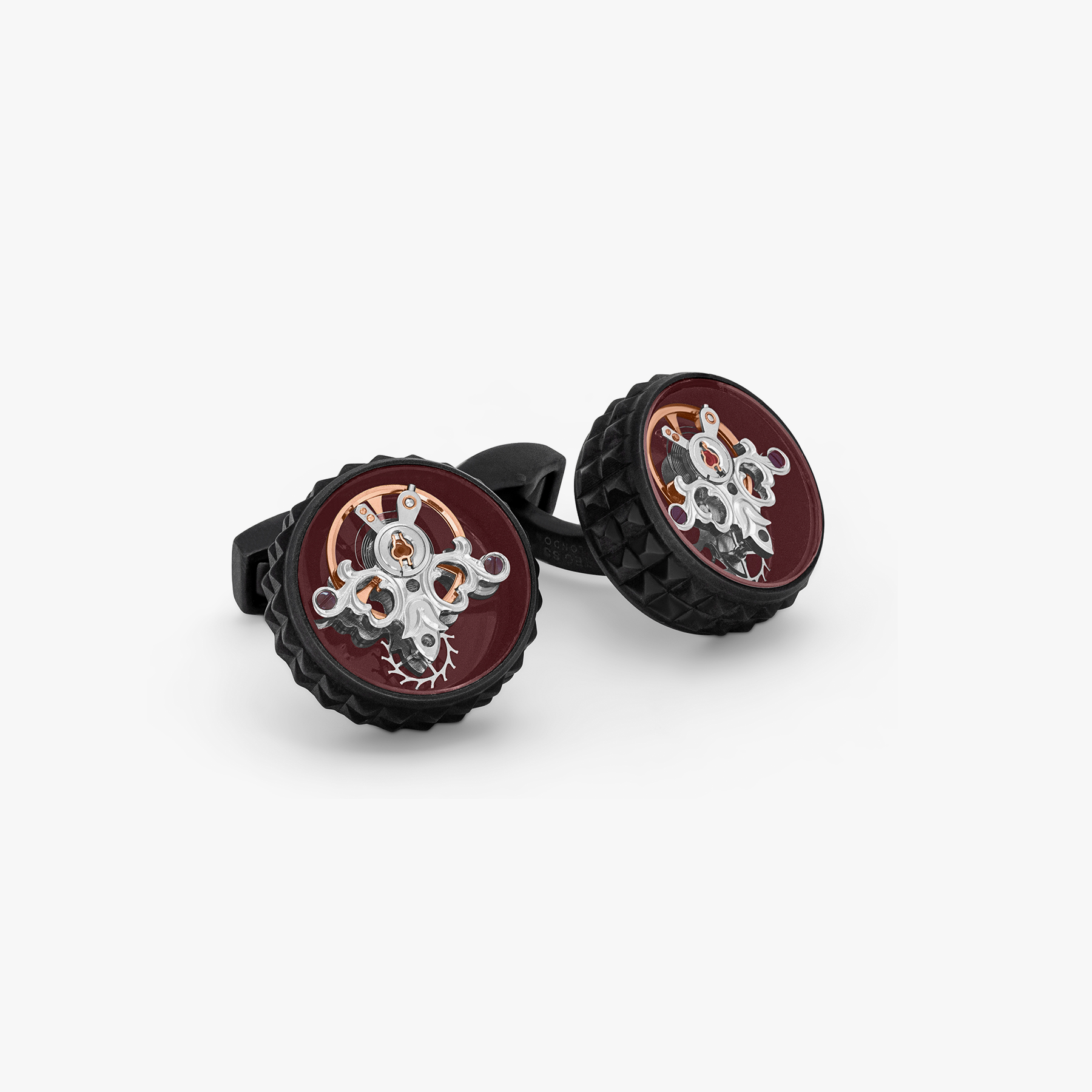 Black IP Gunmetal Plated Giza Tourbillon Cufflinks – Tateossian