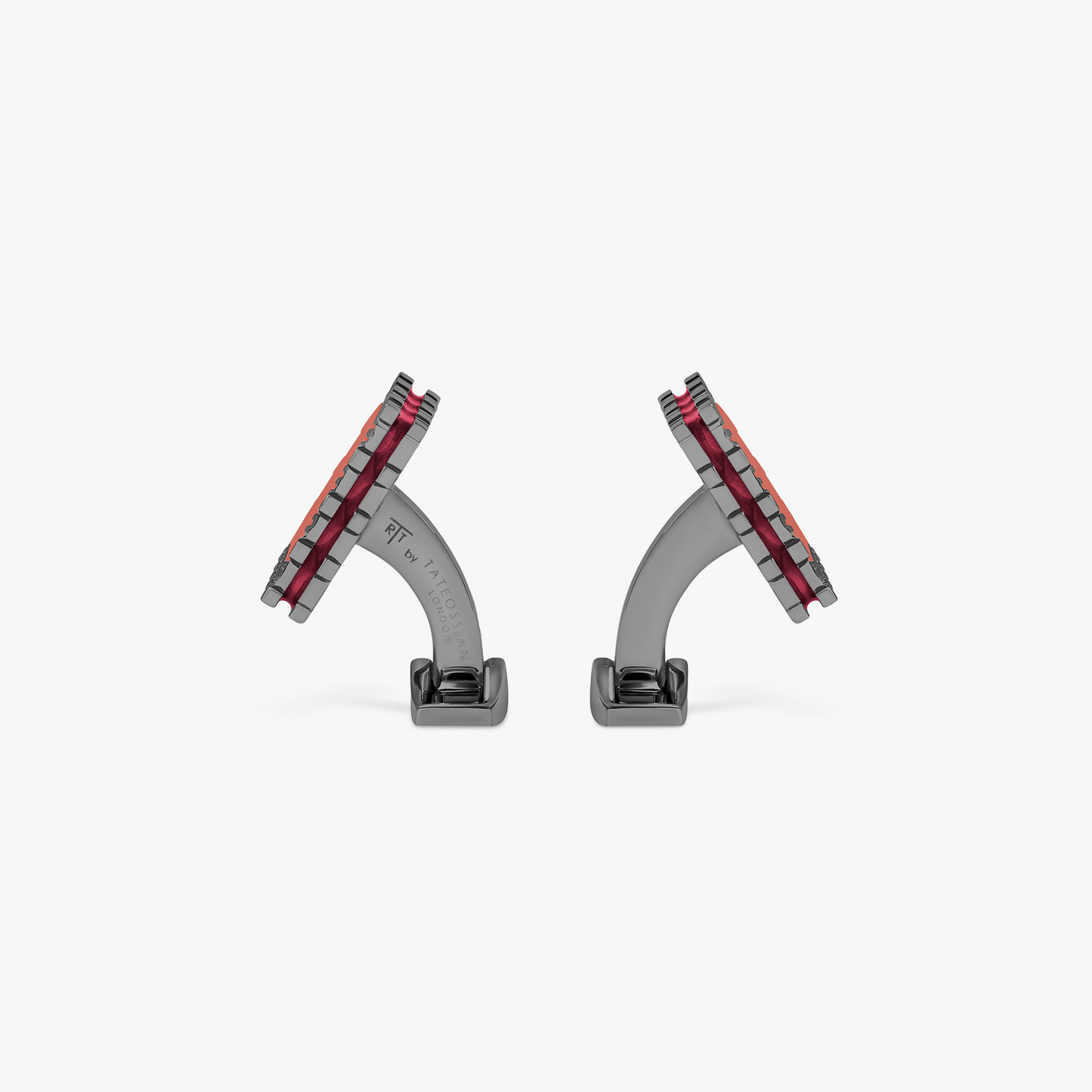 Red Gunmetal Regalia Victoria Cufflinks