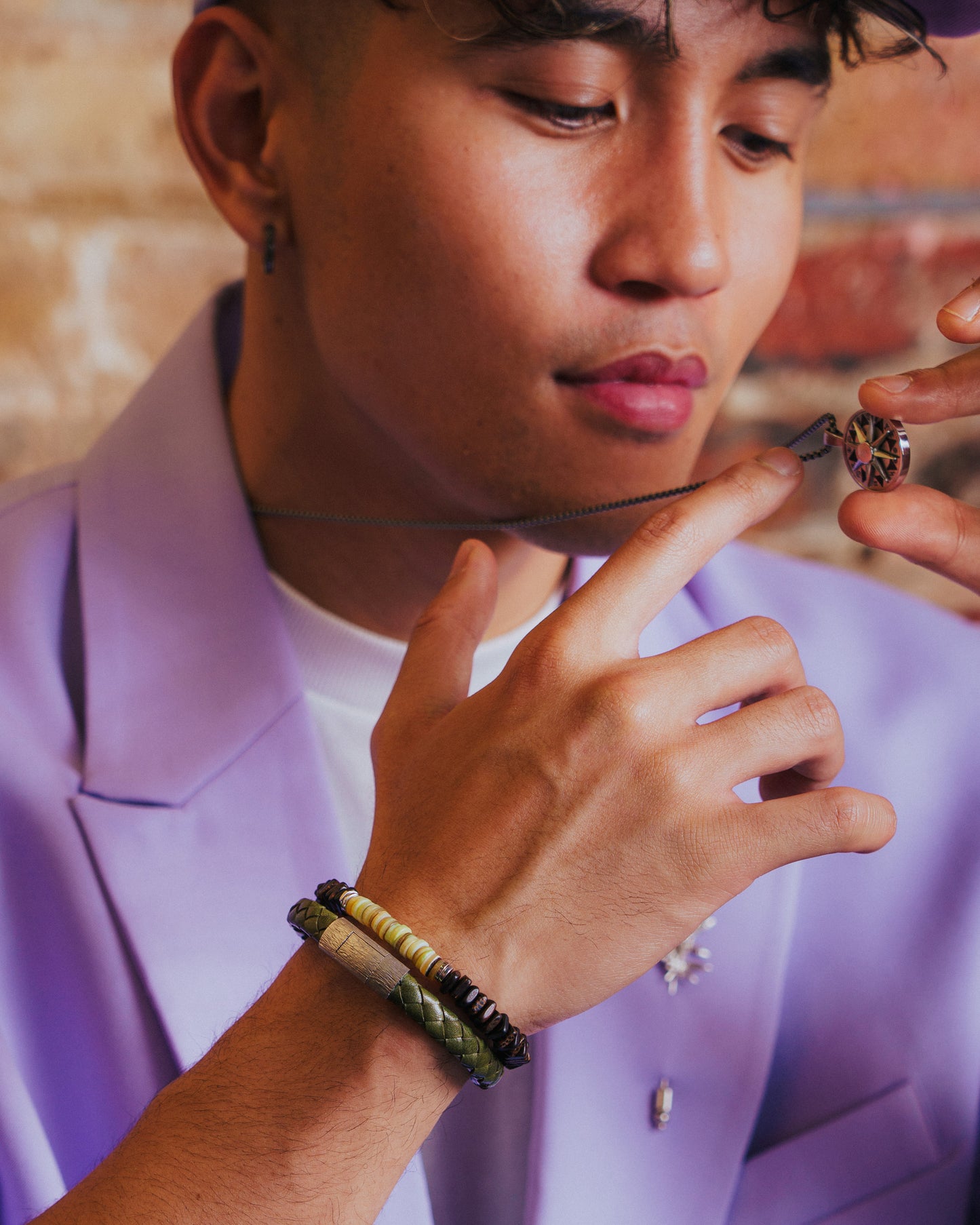 Legno Heishi Beaded Bracelet In Green