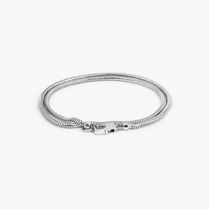 Serpente Chain Bracelet In Rhodium Silver- 2.4MM
