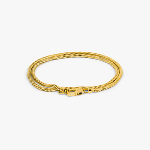 Serpente Chain Bracelet In 18K Yellow Gold Plated Silver- 2.4MM