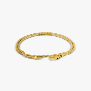 Serpente Chain Bracelet In 18K Yellow Gold Plated Silver- 2.4MM