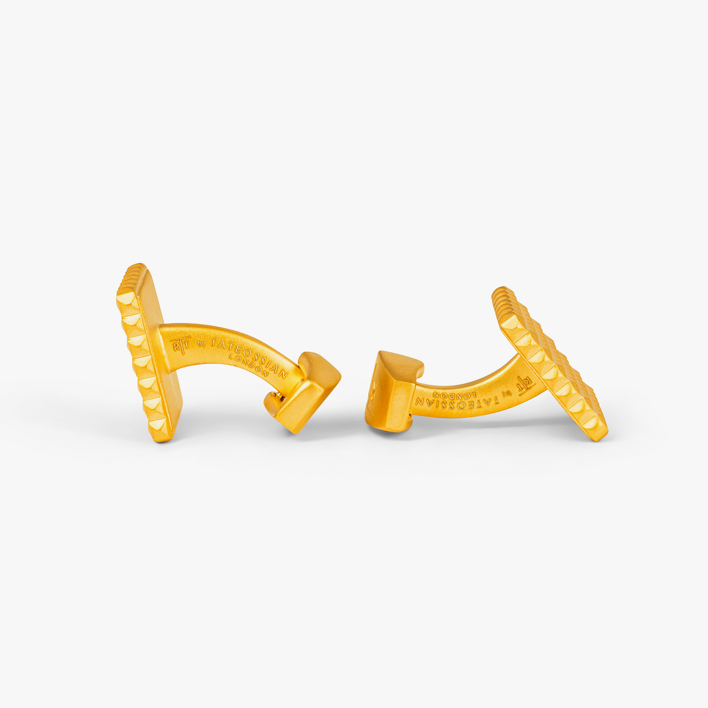 Giza Cufflinks In IP Gold Plated with Yellow Gold Diamond