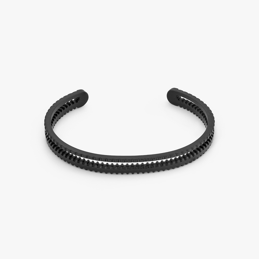 Black IP plated stainless steel Elements bangle