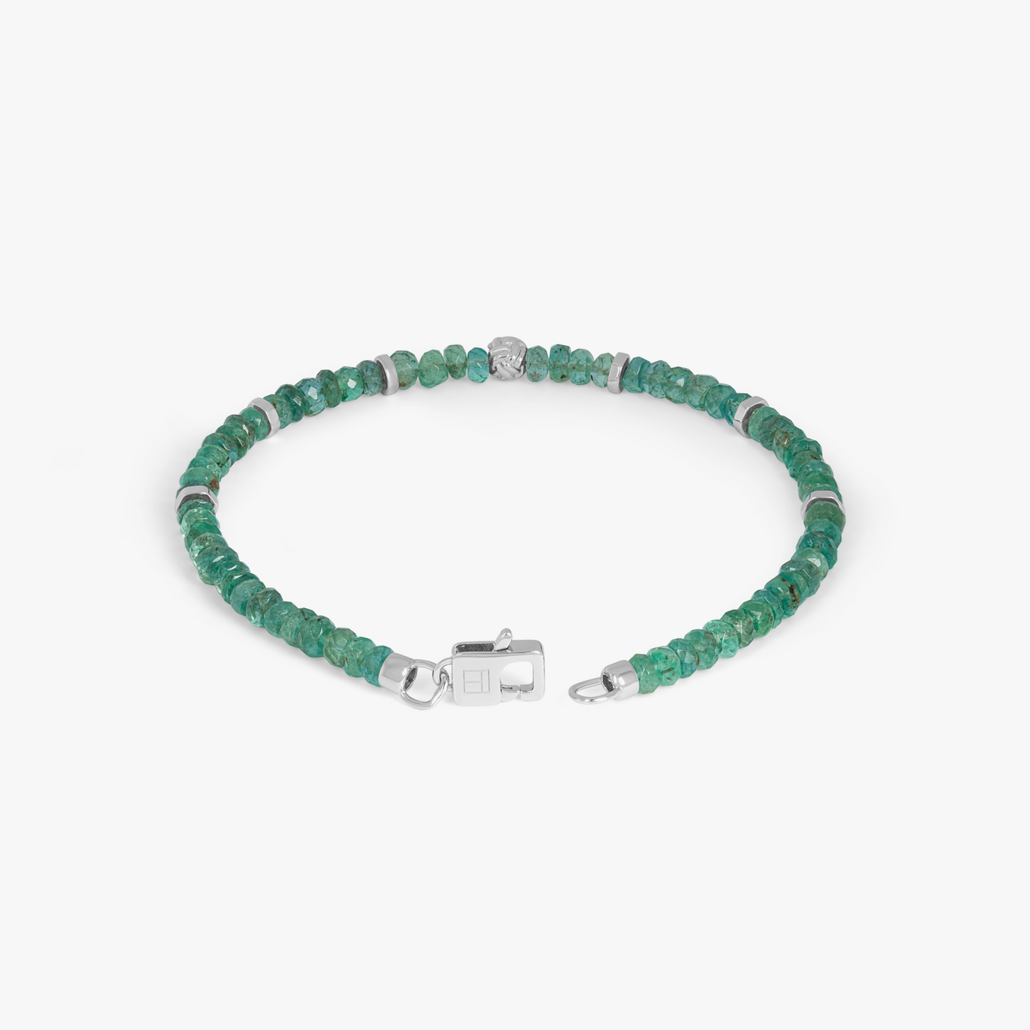 Nodo Beaded Bracelet With Green Emerald