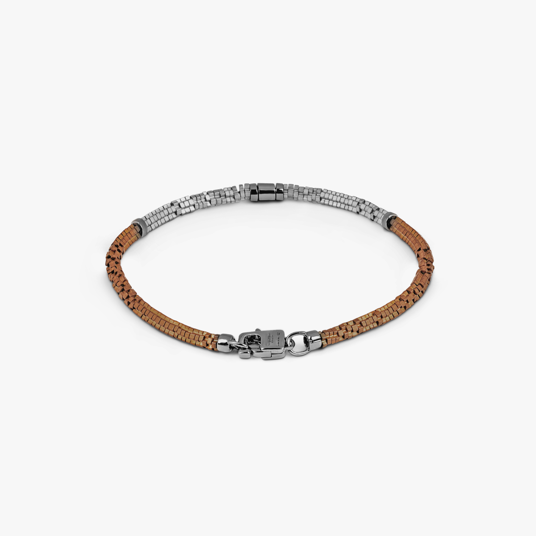 Croce Bamboo bracelet bronze hematite sterling