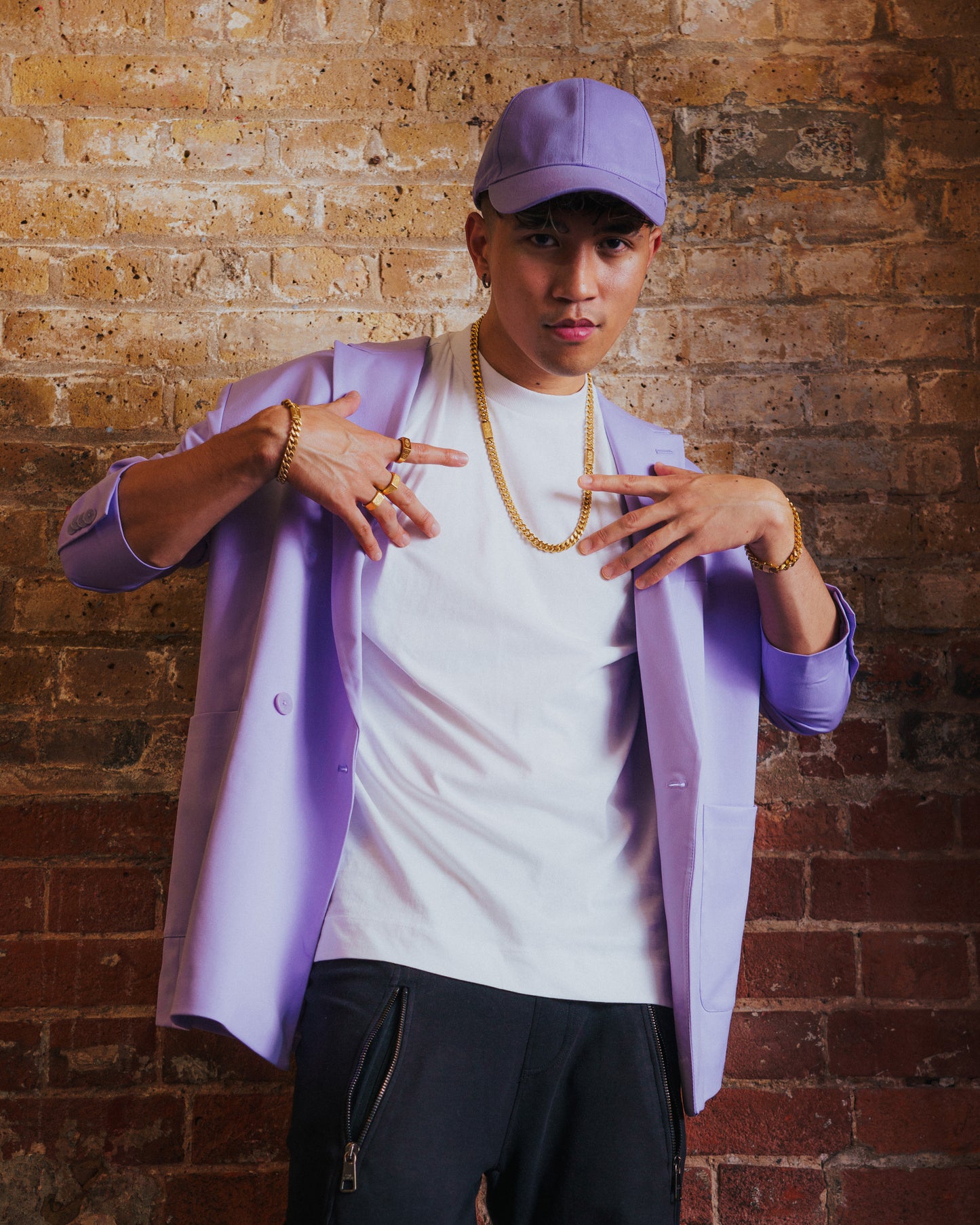 Yellow gold plated stainless steel Protective Amulet ring