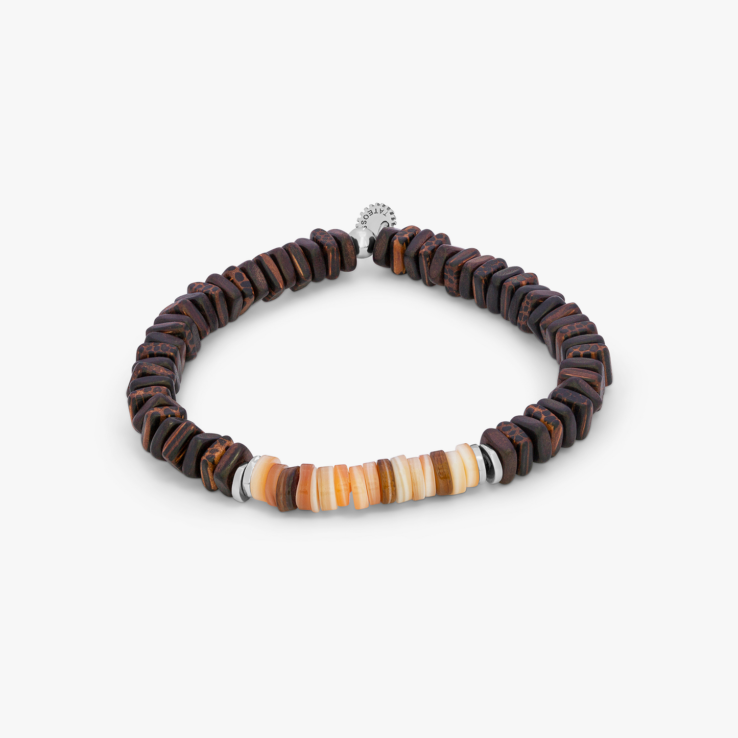 Legno Heishi Beaded Bracelet In Brown