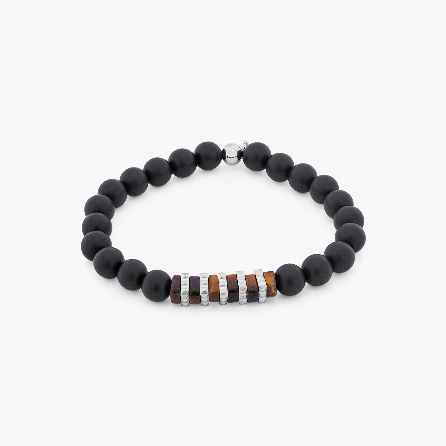 Giza Bracelet In Brown Tiger With Stainless Steel