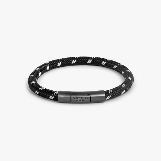 Charles Click Chalif Enamelled Copper Bracelet in Black Ruthenium Plated Silver