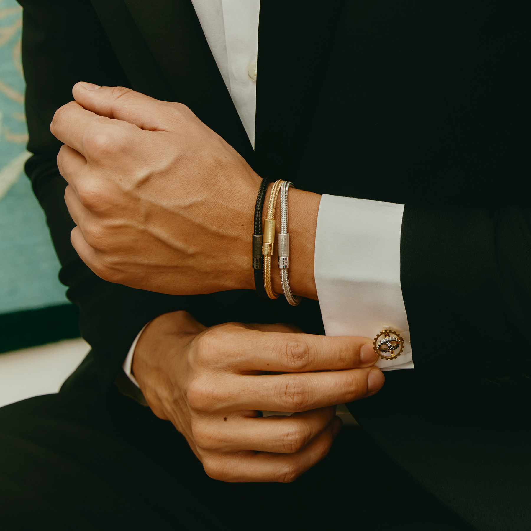 orbit gear Orbit Gear Cufflinks in Yellow Gold Plated &