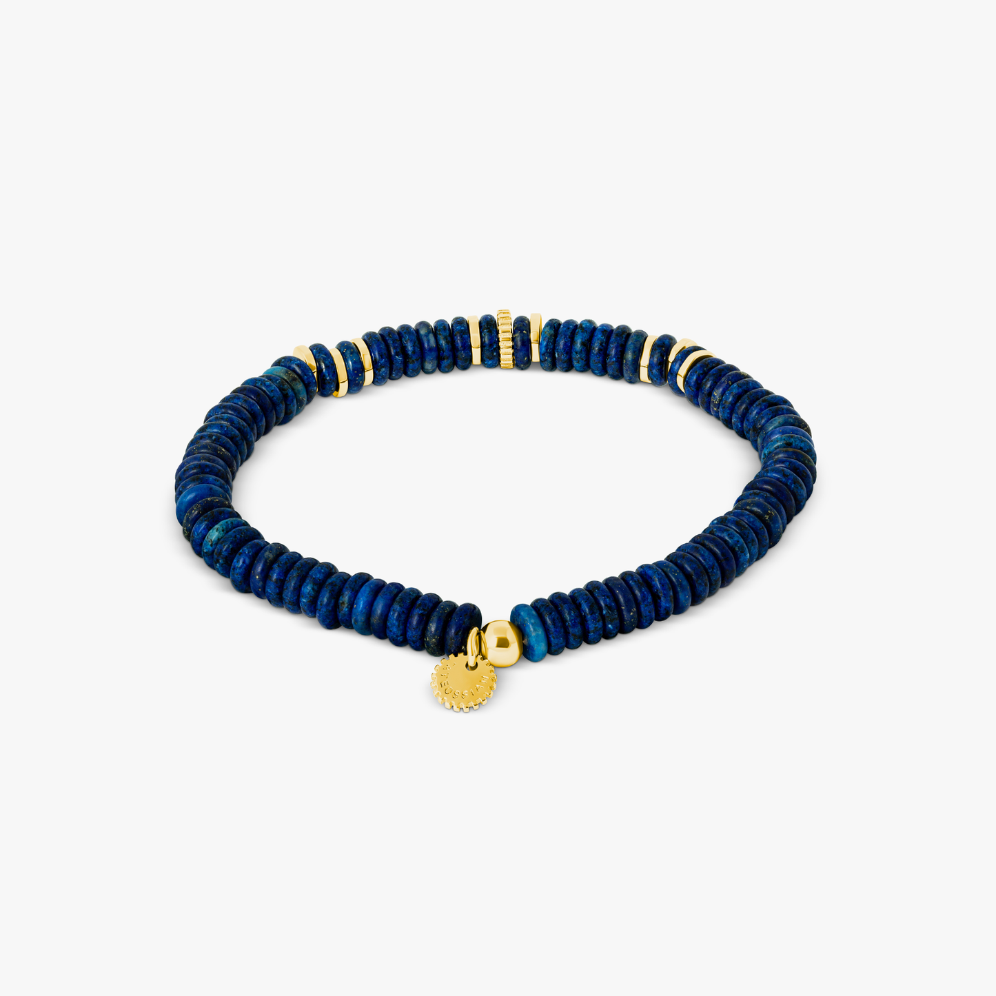 Positano Beaded Bracelet In Yellow Gold & Lapis