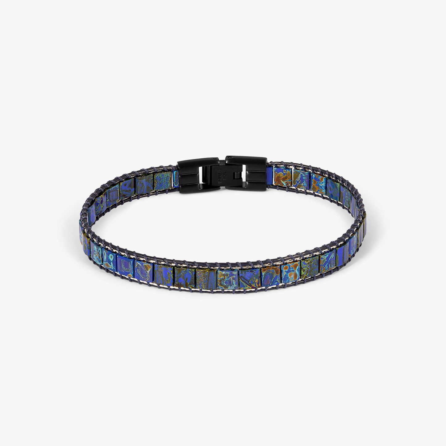 Tateossian Mosaic Bracelet With Blue Glass Beads