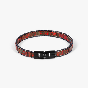 Mosaic Bracelet With Red Glass Beads