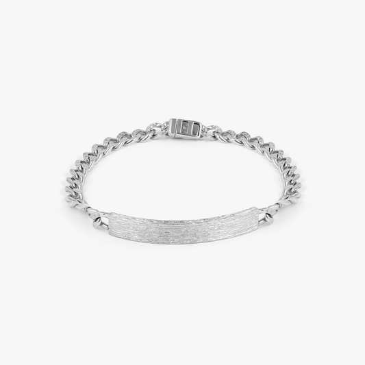 Catena Curve ID Bracelet In Silver