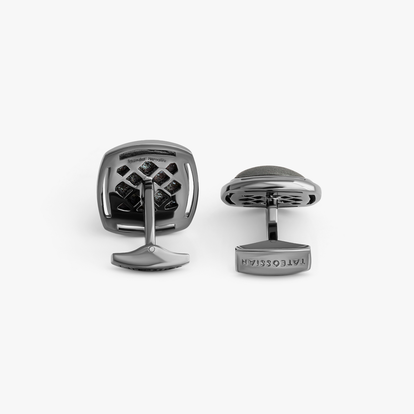 Specular Hematite cufflinks in Sterling Silver (Limited Edition)