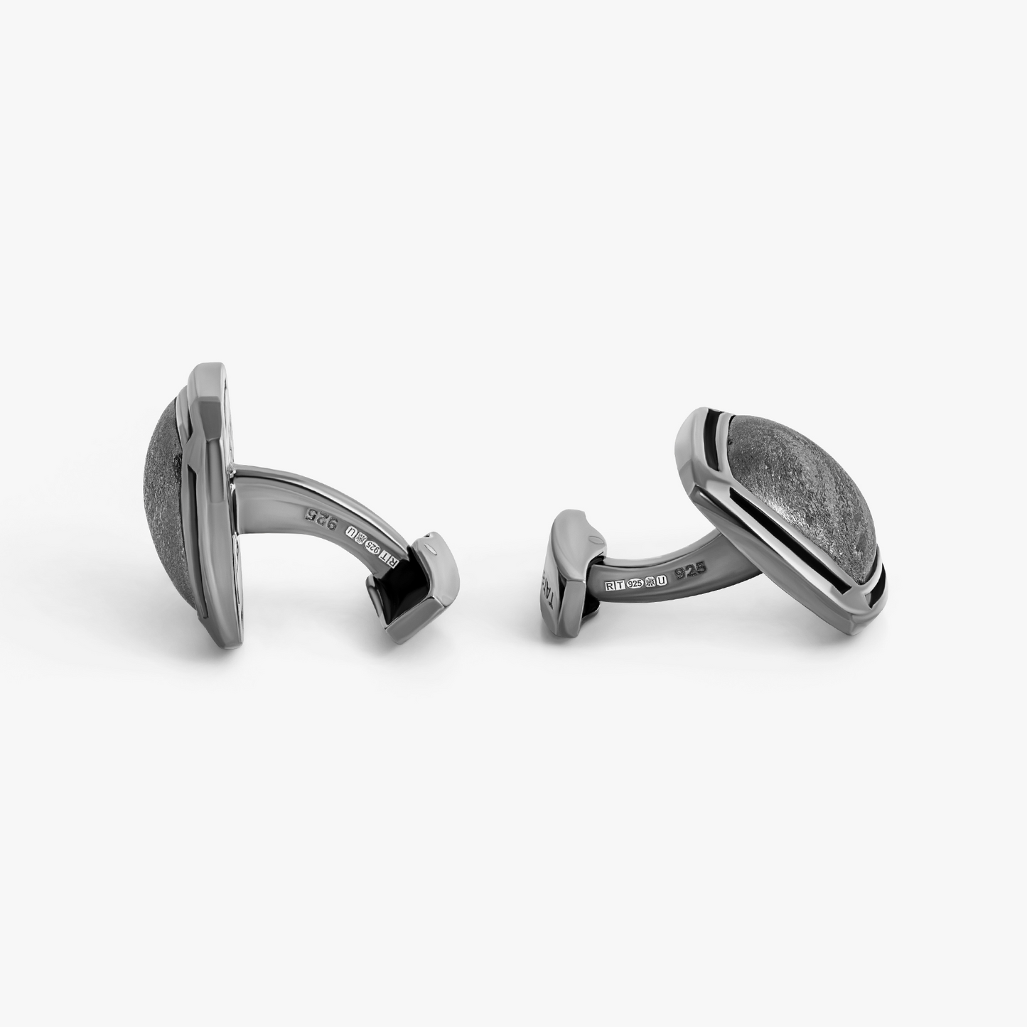 Specular Hematite cufflinks in Sterling Silver (Limited Edition)