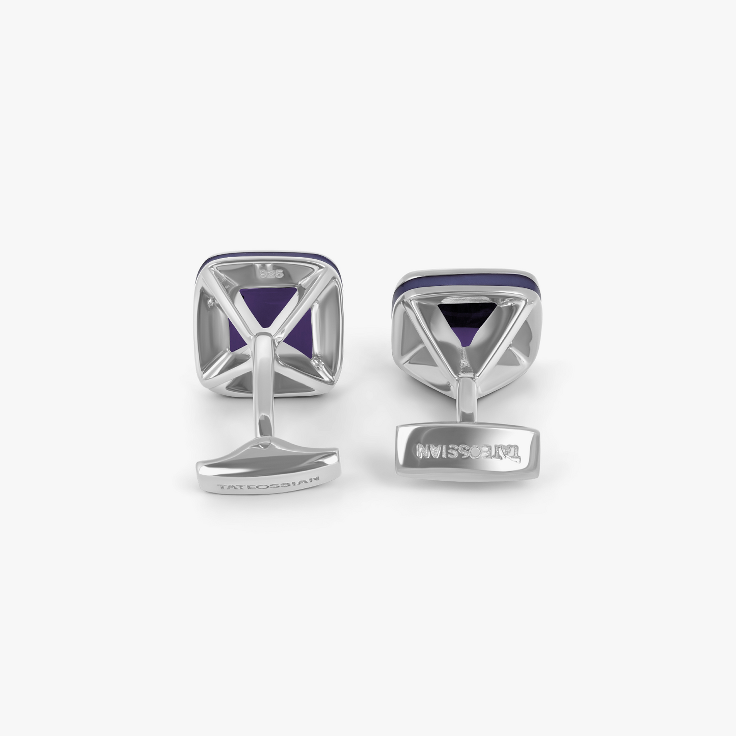 Pyramid Stone Cufflink with Amethyst & Purple Enamel (LIimited Edition)