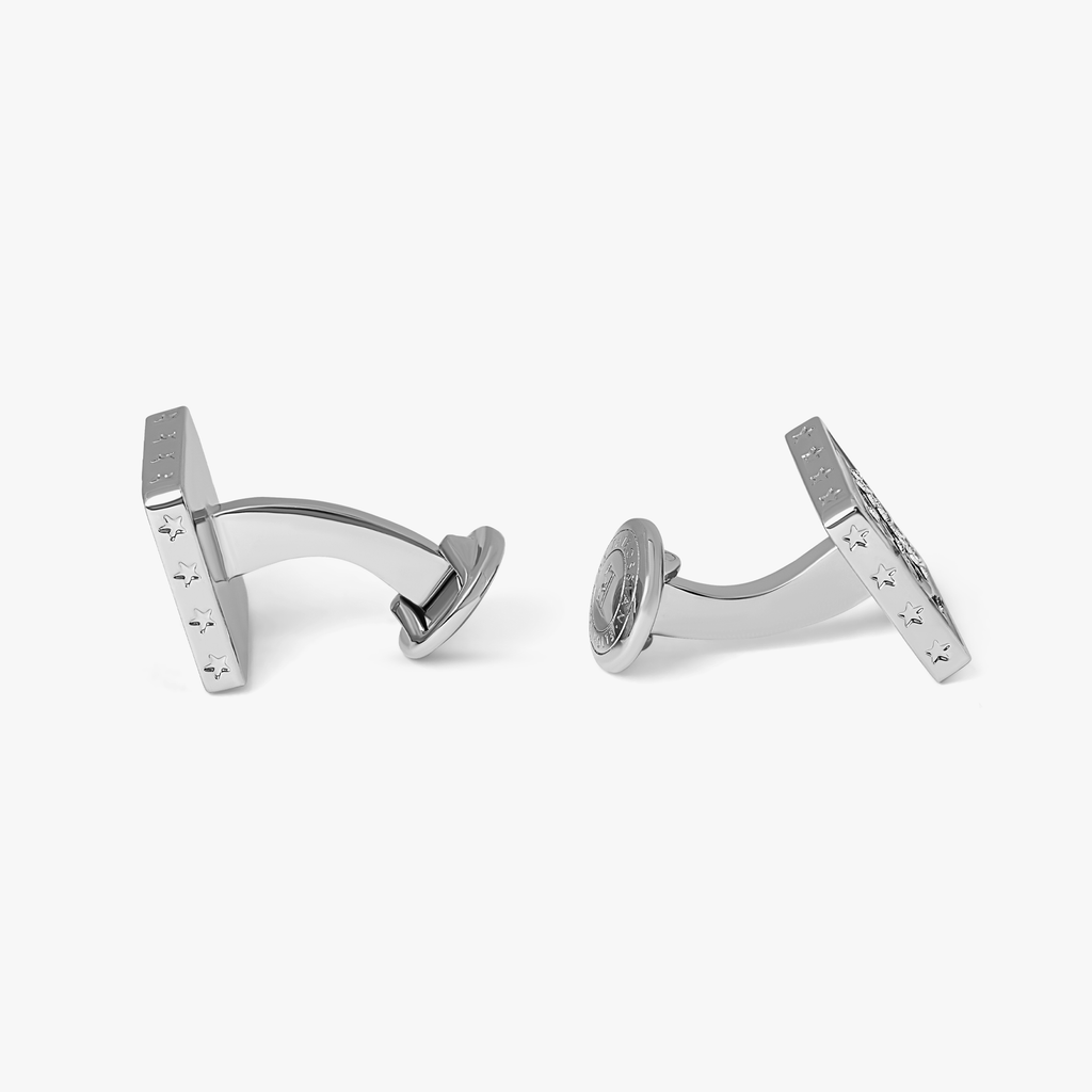 ELTON JOHN Signature "E" Logo cufflinks with Swarovski elements