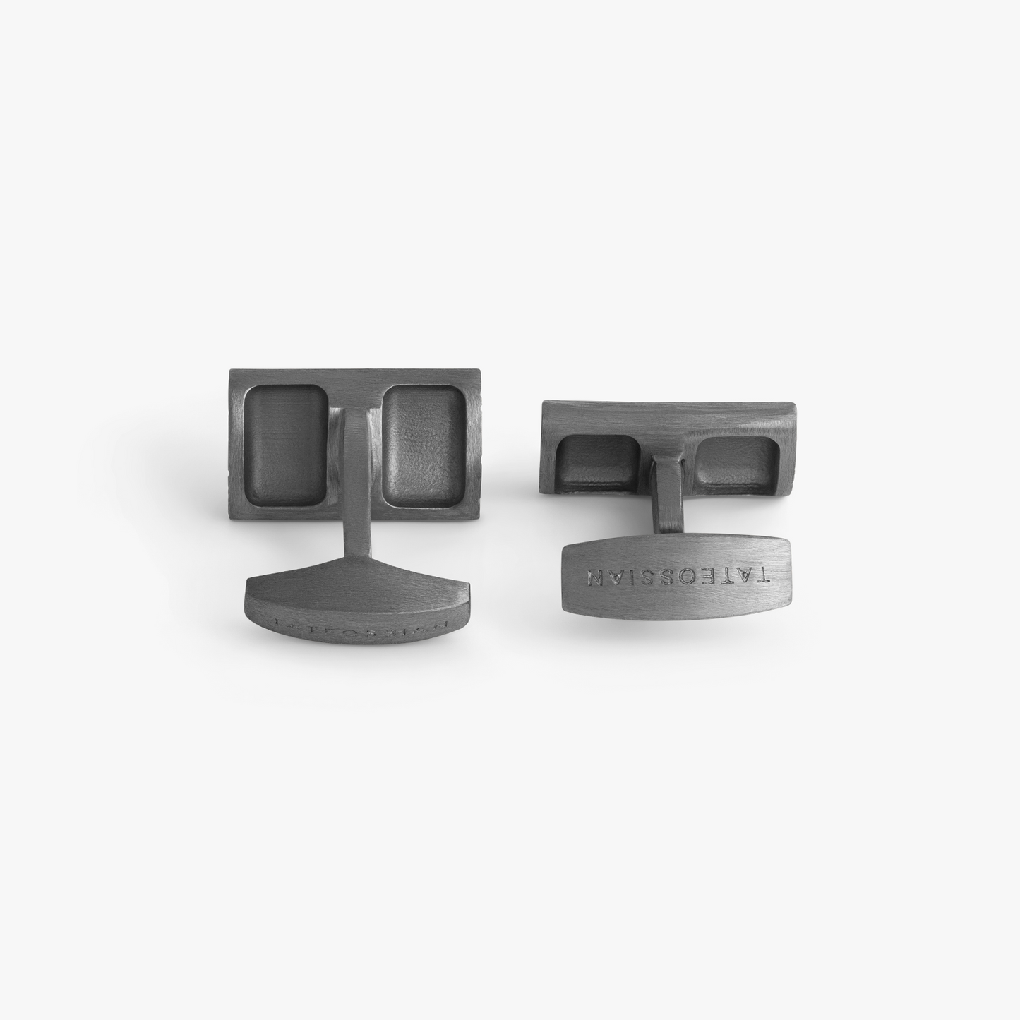 Graffiato cufflinks in Black Rhodium Plated Sterling Silver