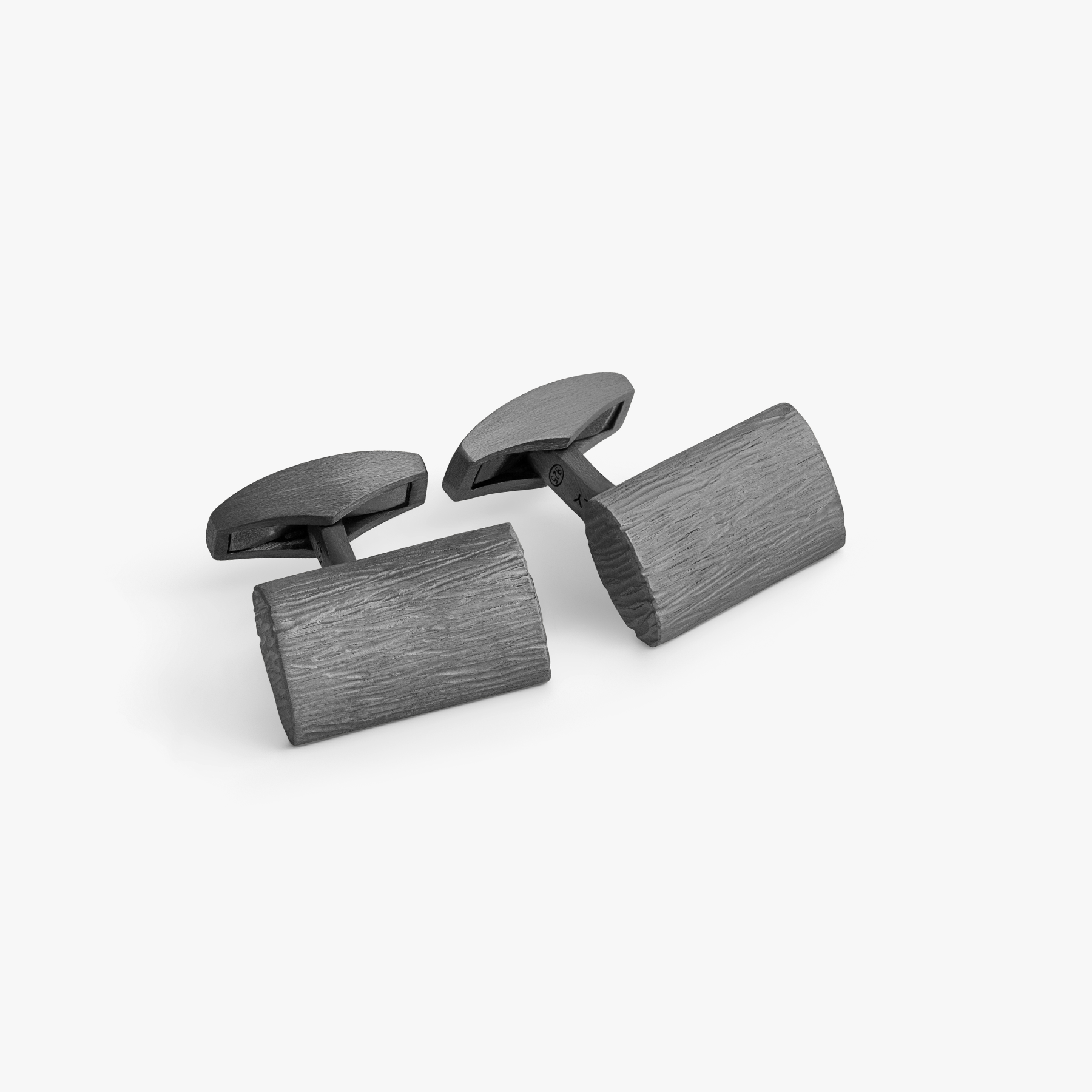Graffiato cufflinks Rhodium Plated Sterling Silver
