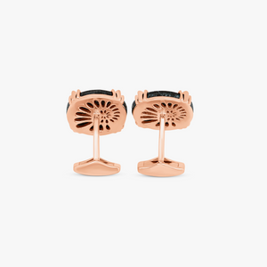Ammonite Fossil cufflinks in rose gold plated sterling silver (Limited Edition) (UK) 3