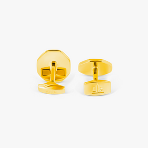 Sunburst Cufflinks in Yellow Gold & White Mother of Pearl