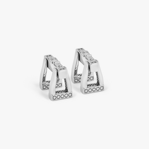 Ascot Cufflinks in Rhodium-Plated Silver