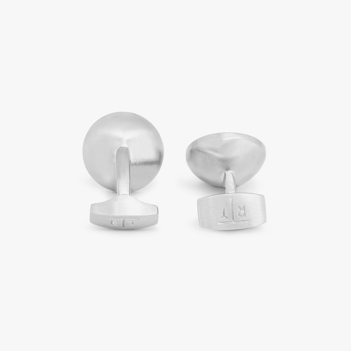 Starburst Bowl Cufflinks In Navy With Palladium Plated