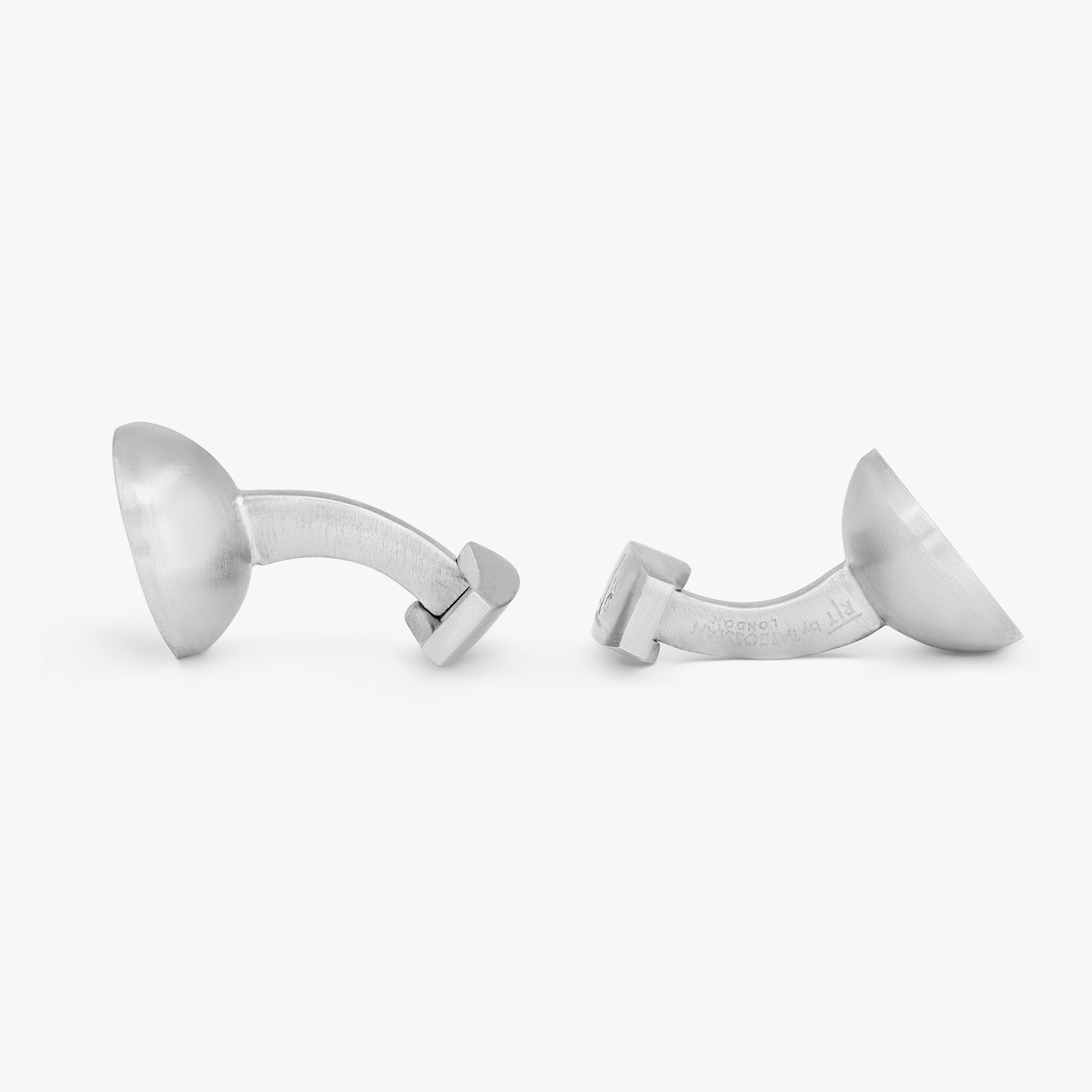 Starburst Bowl Cufflinks In Navy With Palladium Plated