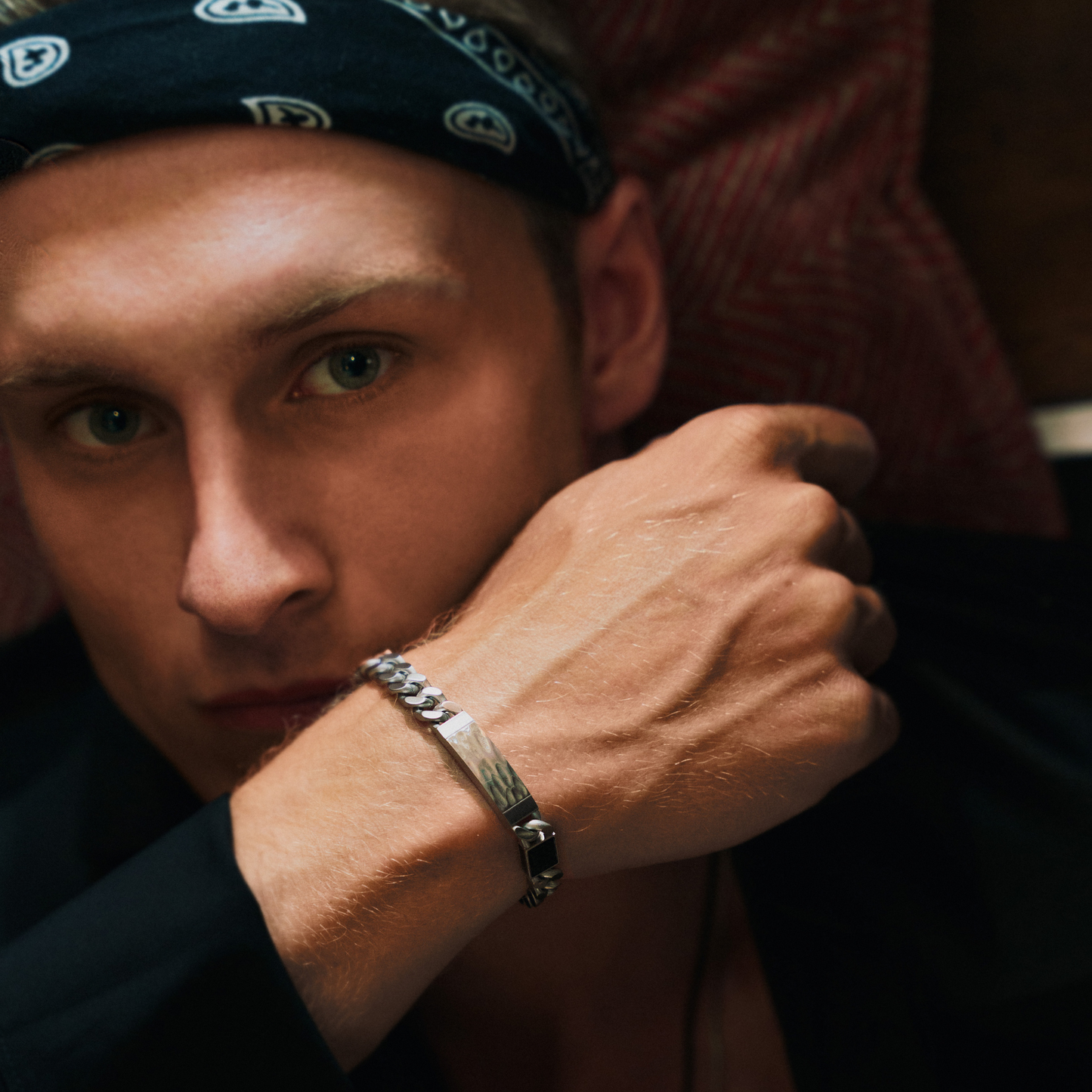 Carbon Ceramic Cufflinks In Grey With Black IP Plated Stainless Steel