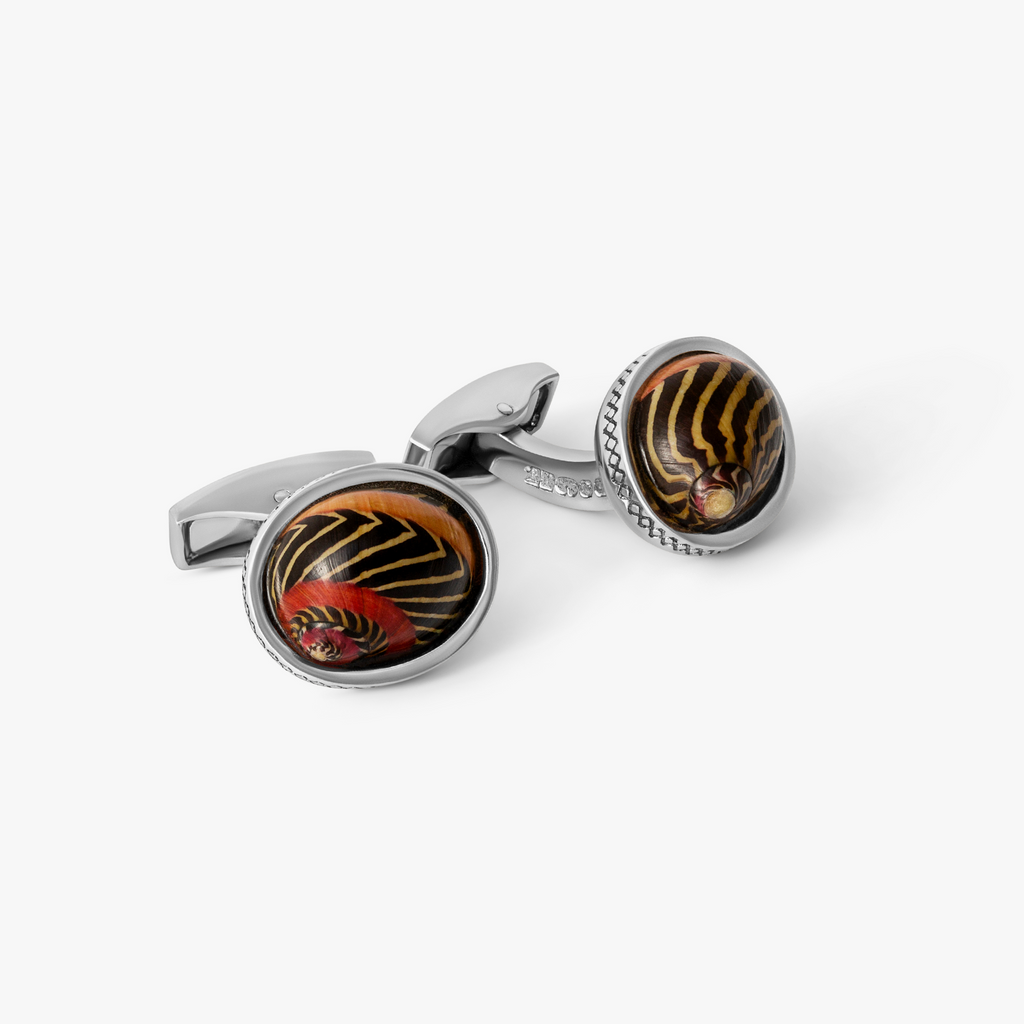 Neritina Shell Sterling Silver Cufflinks | Limited Edition