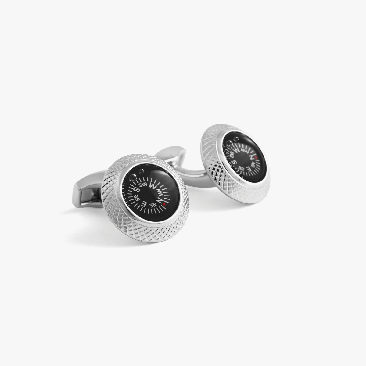 Compass Cufflinks in Palladium Plated