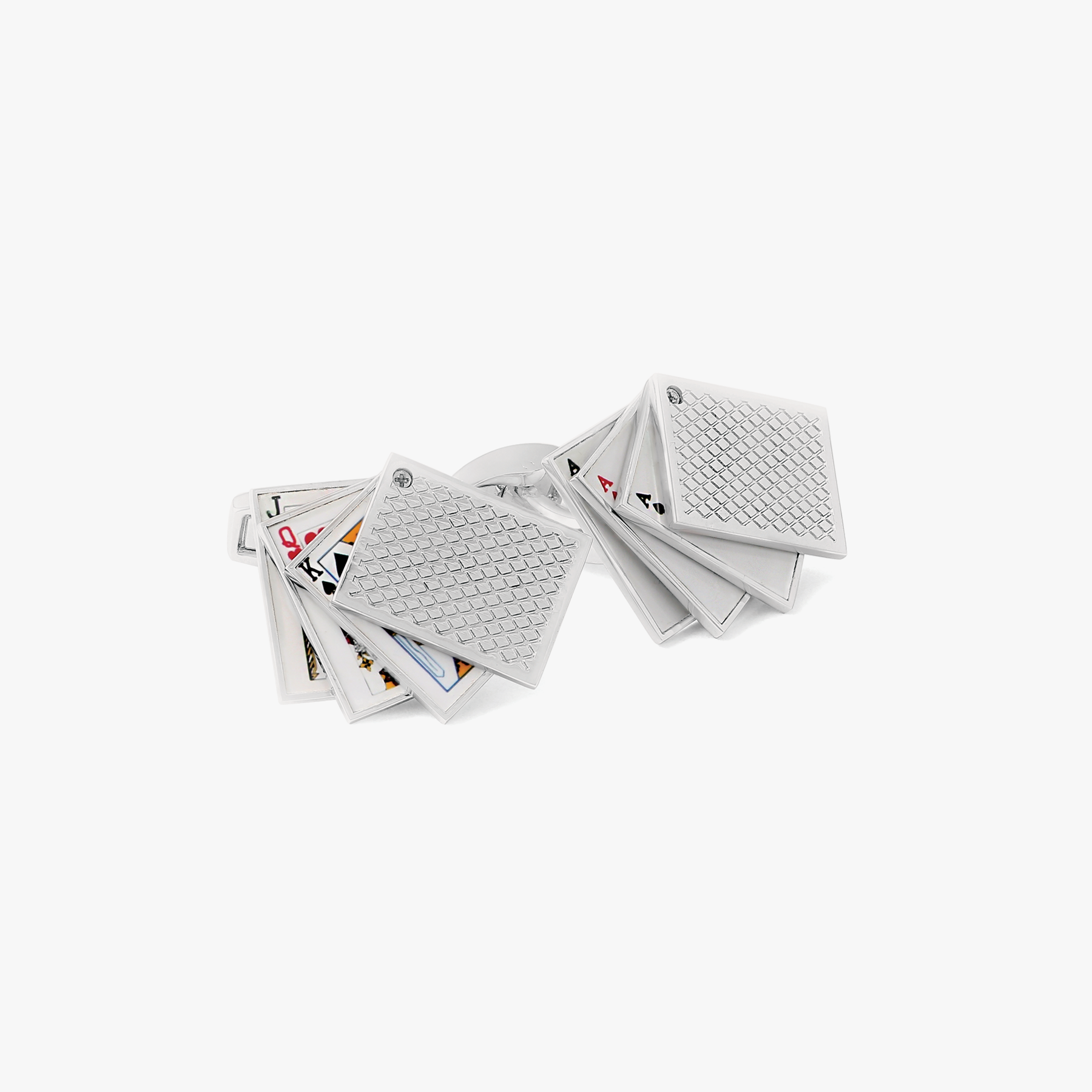 Playing Card Cufflinks Palladium Plated
