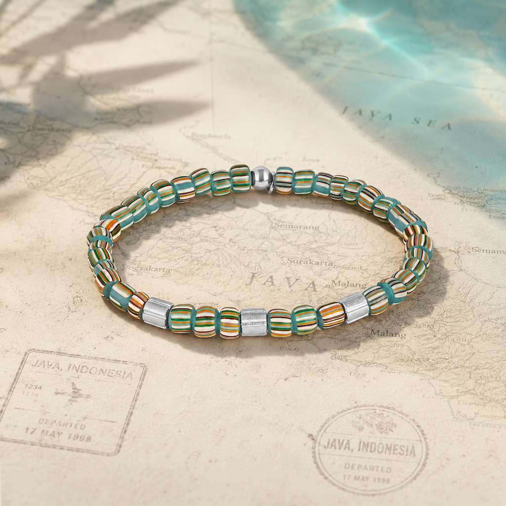 Mini Rigato Java Beaded Bracelet in Light Blue (Limited Edition)