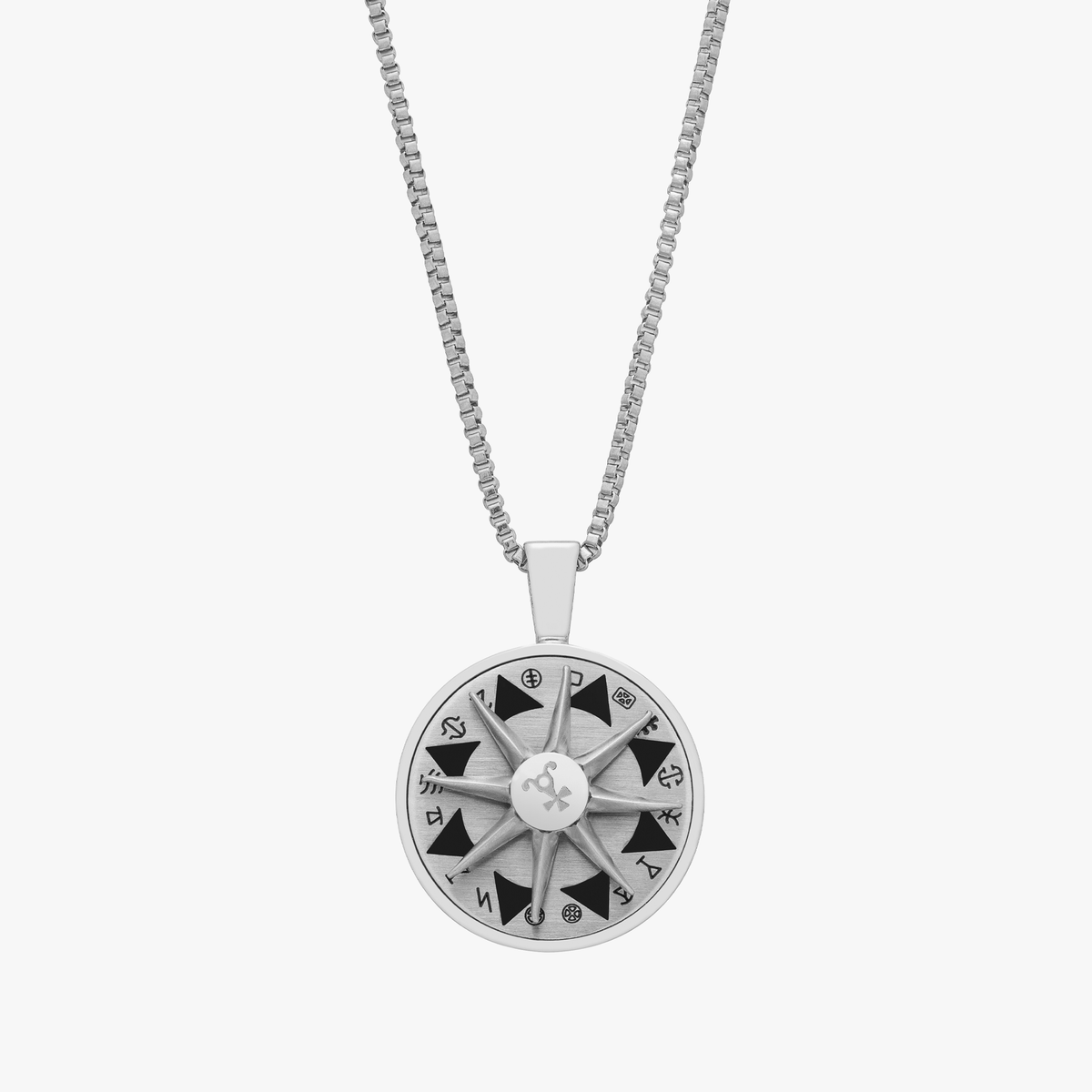 Talismanic Amulet necklace stainless steel brushed polished