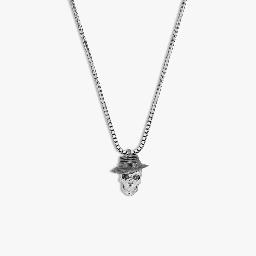Gangster Skull necklace in stainless steel