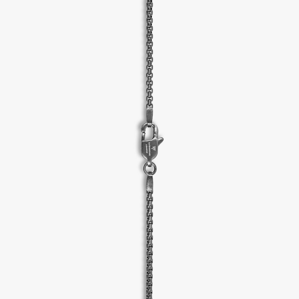 Tokyo Rings Cylinder necklace with multicolour enamel in black IP plated steel
